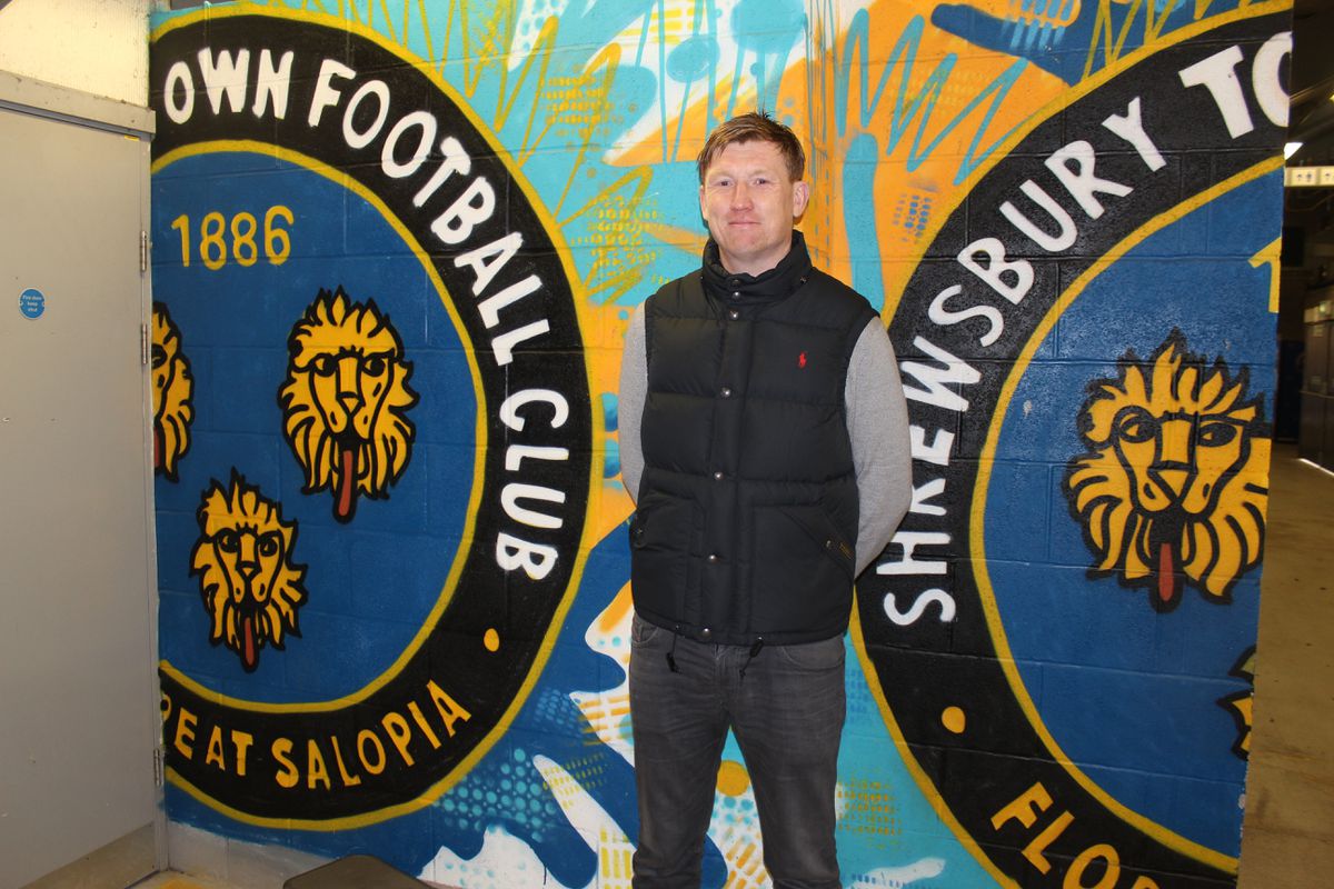 David Longwell checks into Shrewsbury after leaving New York Red Bulls, in the United States, in November (Pic: Shrewsbury Town FC)