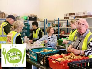 Volunteers in the Shrewsbury Food Hub depot