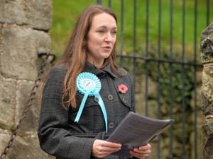 Kirsty Walmsley, pictured launching her campaign in Oswestry