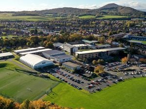 Aerial picture of Telford College campus