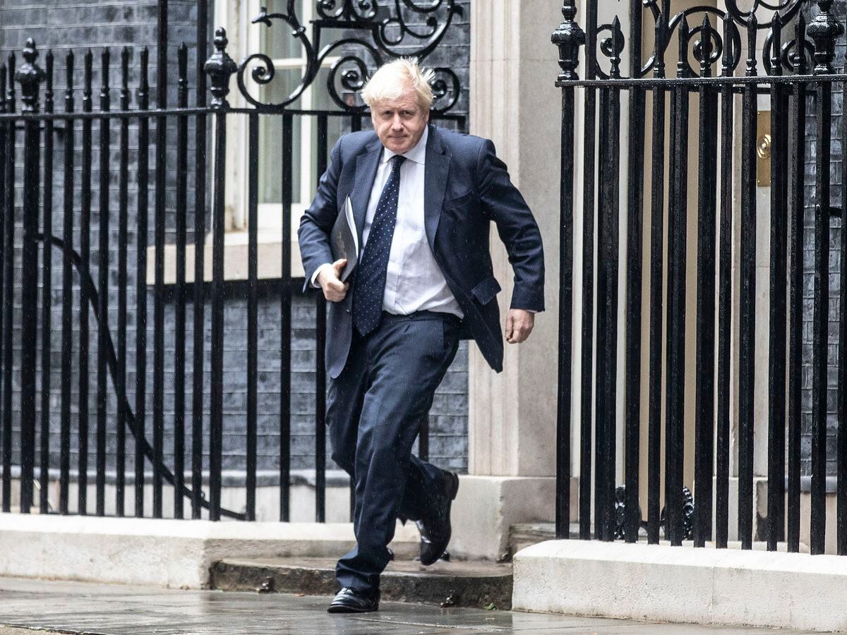 Boris Johnson leaves 10 Downing Street 