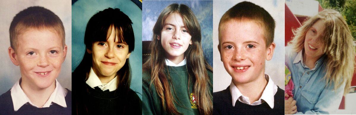 Craig Tranter, 13, Anne-Marie Tranter, 16, Sarah-Jane Tranter,17 and Steven Tranter with their mother, Lesley Ford, 36, were all killed by Lee Ford