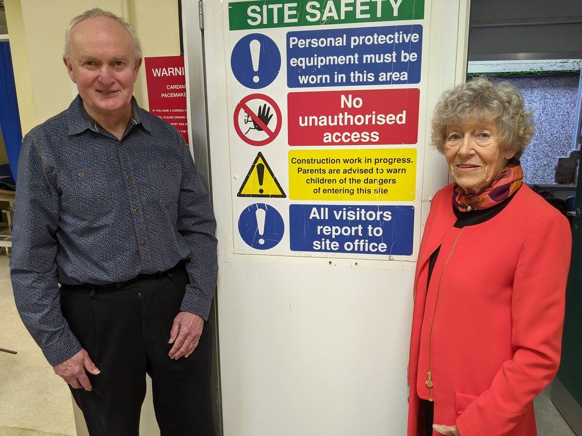 X-ray Appeal chair Dr Nick Tindall and League Of Friends of Newport Hospital chair Margaret Woodcock are delighted work has started - but a last big push is needed