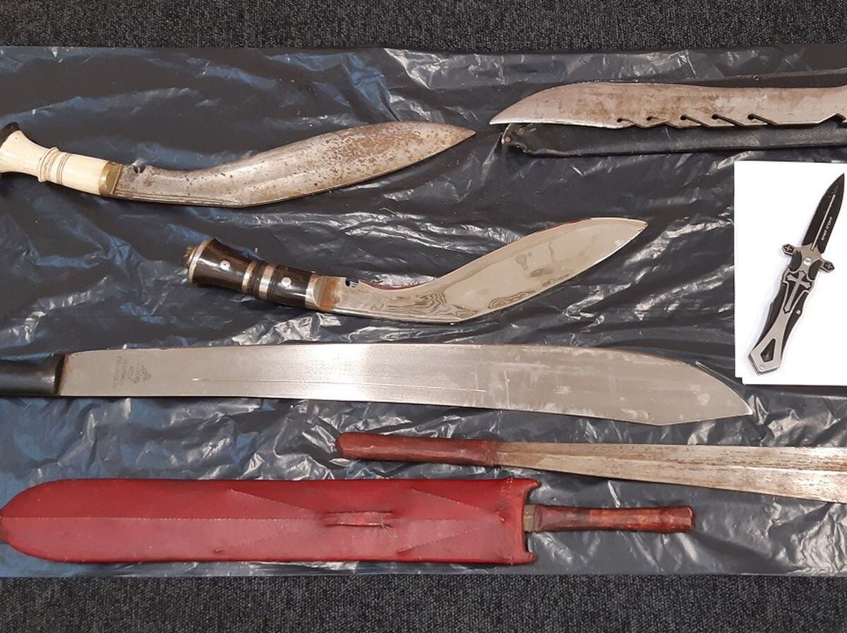 Some of the weapons handed in
