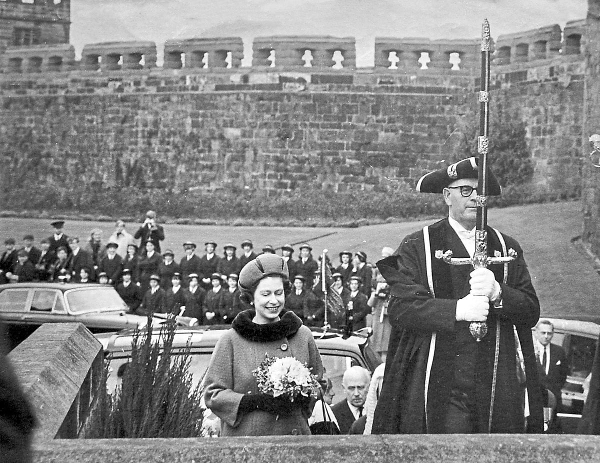 The Queen at Shrewsbury Castle on March 17, 1967