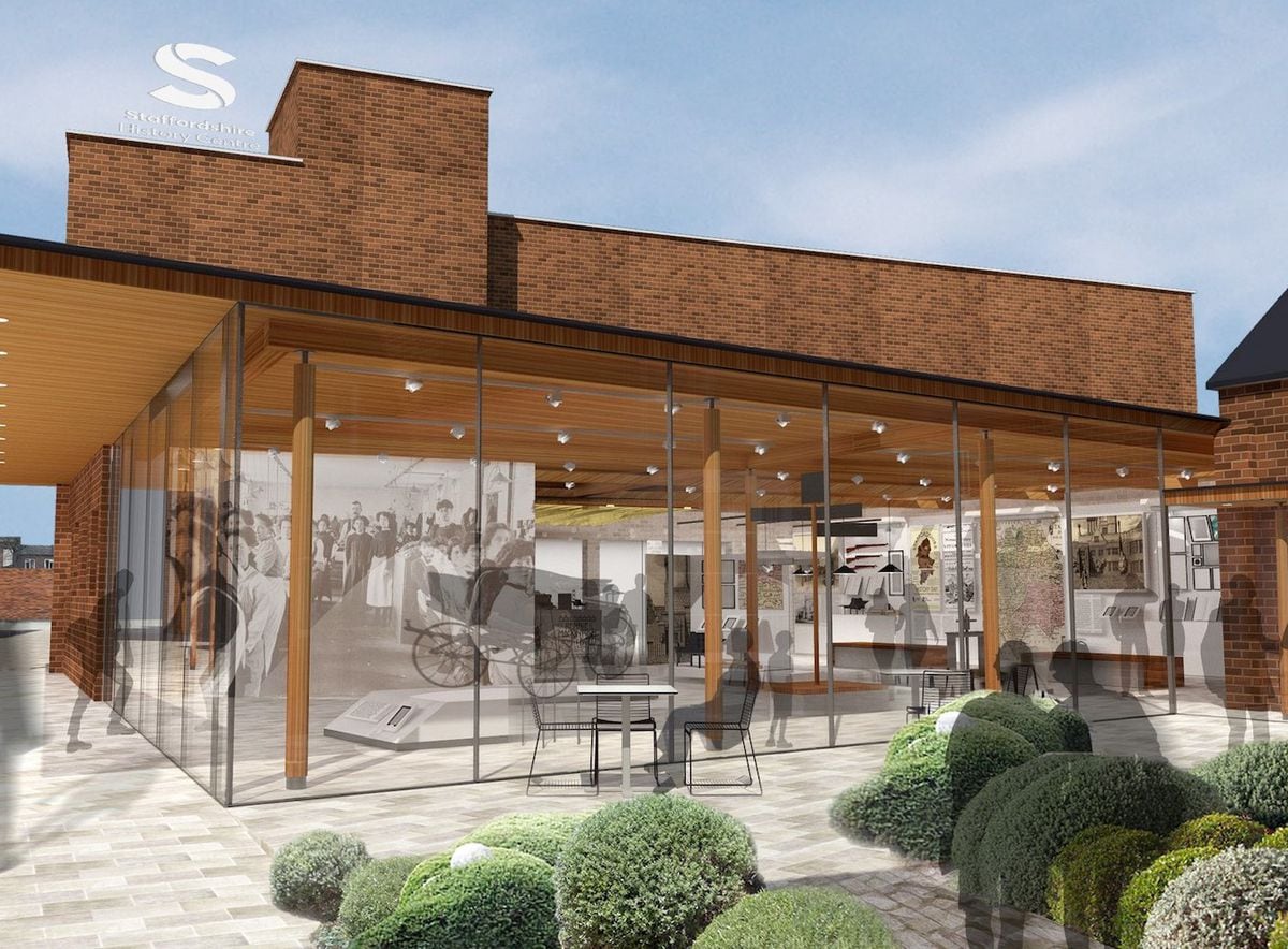 An artists impression of the new Staffordshire History Centre . Picture:  PRS Architects 
