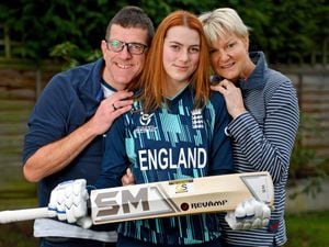 Ellie Anderson from Bridgnorth pictured with parents Simon and Sue