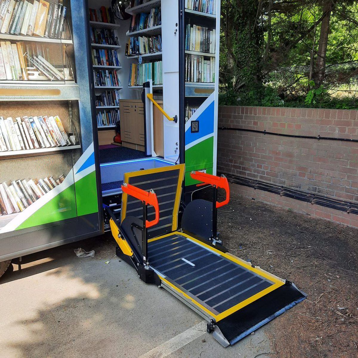 The mobile library is accessible for the disabled