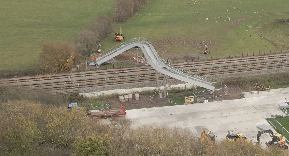 The bridge as seen from the air