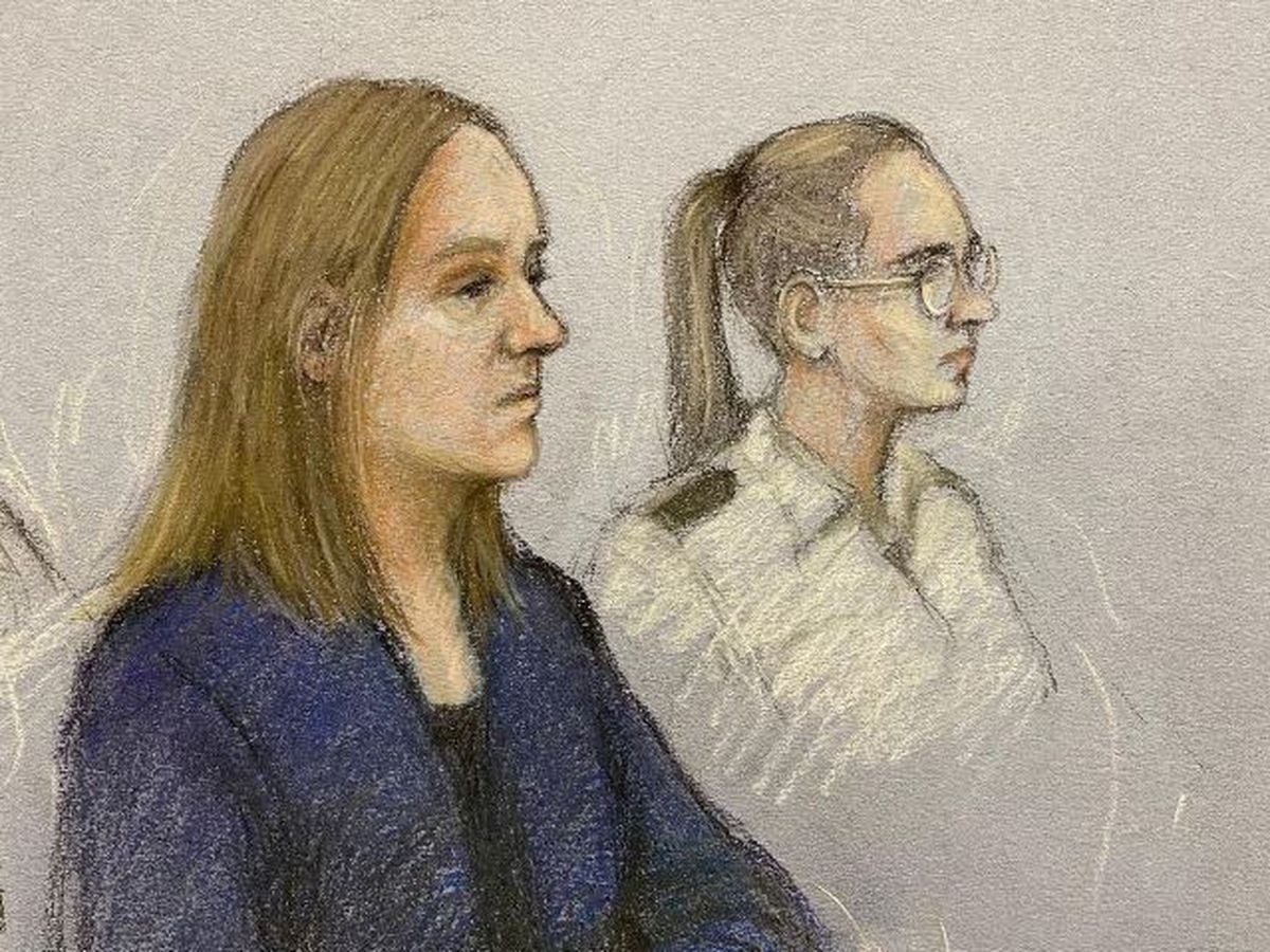 Court artist's sketch of Lucy Letby