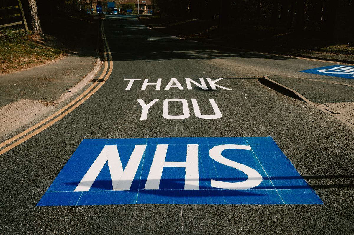 Telford & Wrekin Council has installed "Thank You NHS" road signs at the entrance to The Princess Royal Hospital in Telford