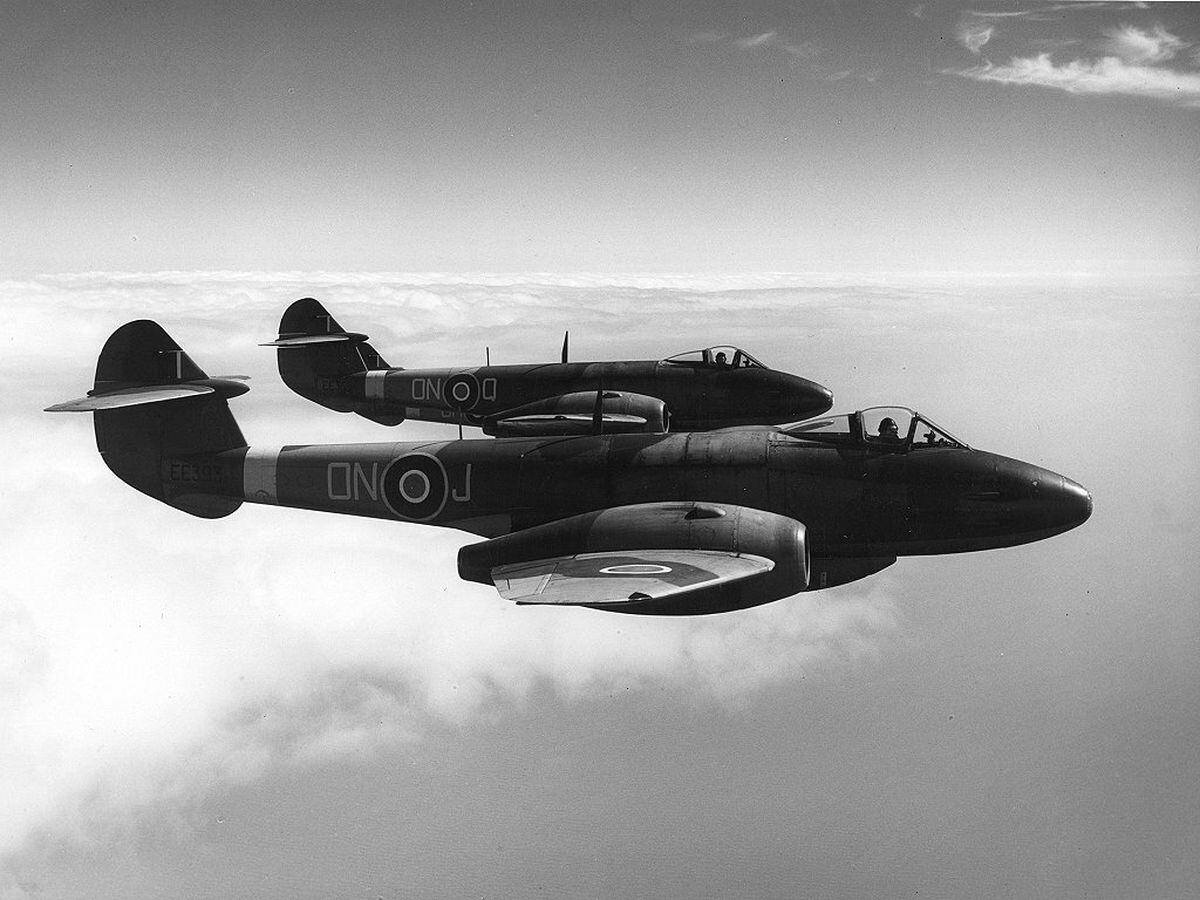A Gloster Meteor, the RAF's first jet fighter