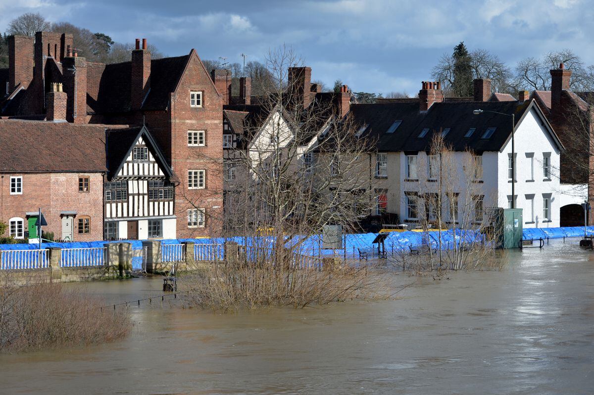 Floods breached defences in Beales Corner, Bewdley this year