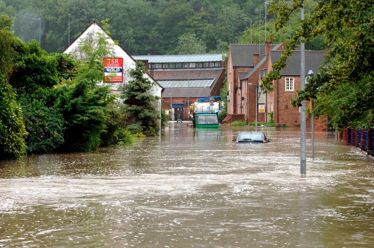 The summer of 2007 brought severe flash flooding. These vehicles went under in Coalbrookdale in June.