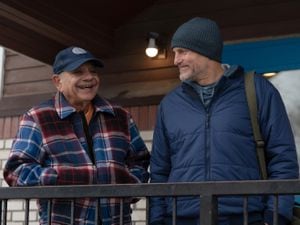 White men can in fact jump: Woody Harrelson is back in his basketball zone as Marcus alongside Cheech Marin as Julio in Champions