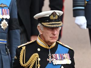 King Charles III joins the Ceremonial Procession of the coffin of Queen Elizabeth II