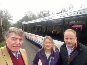 From left: Ludlow MP Philip Dunne, campaigner Beccy Hill and Councillor Dan Morris