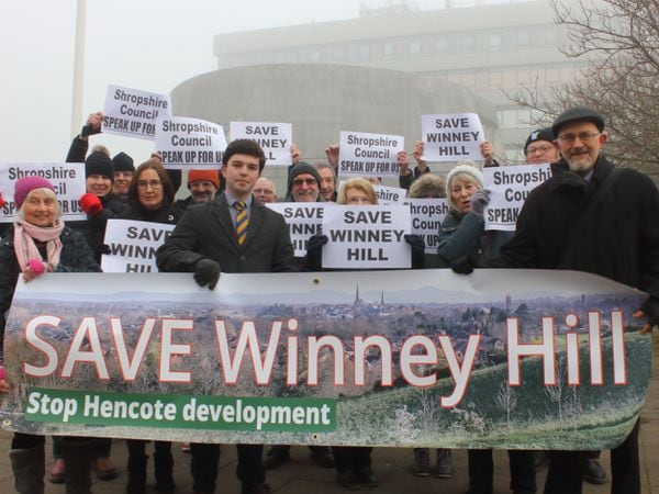 A number of demonstrators turned out to the planning inquiry earlier this year