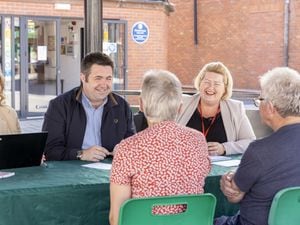 Councillor Shaun Davies met with residents in Dawley
