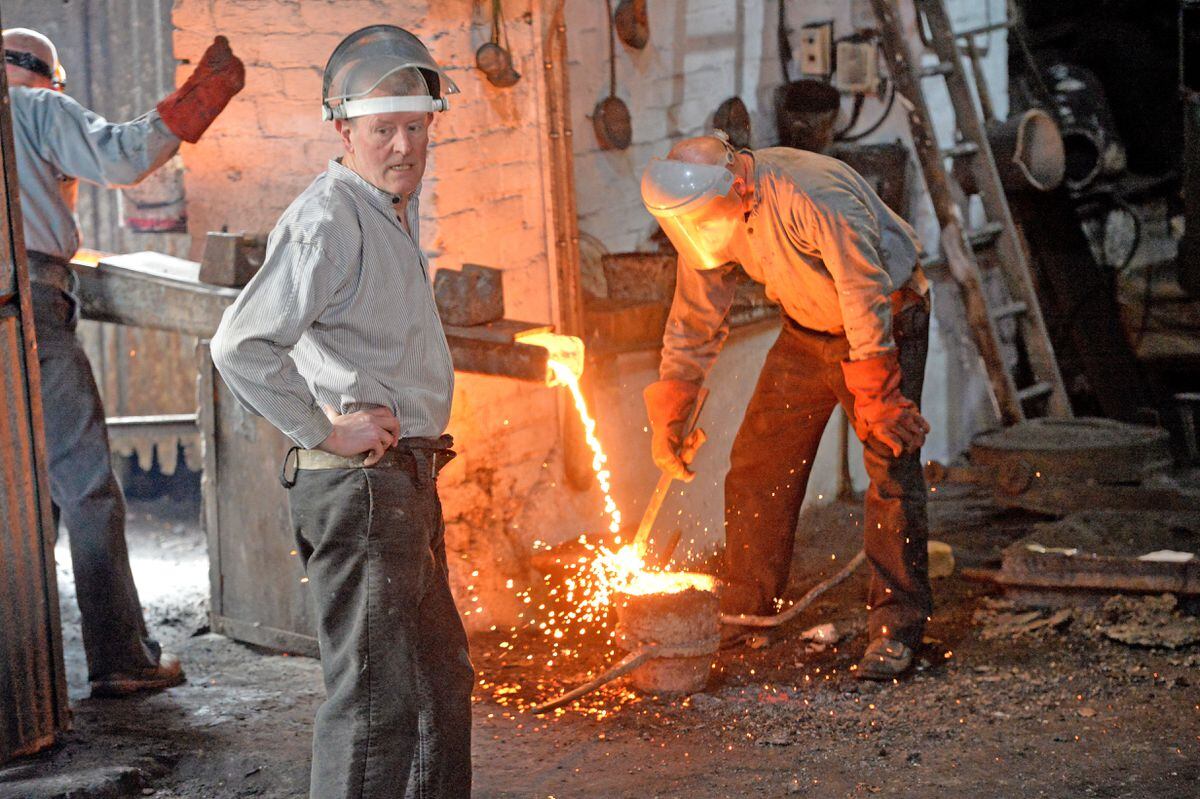 A spectacular foundry demonstration was part of the event.