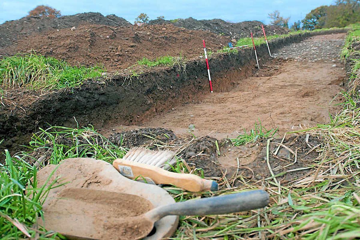 An archaeological dig has been taking place at Mary Webb Road, off Pulley Lane, Bayston Hill