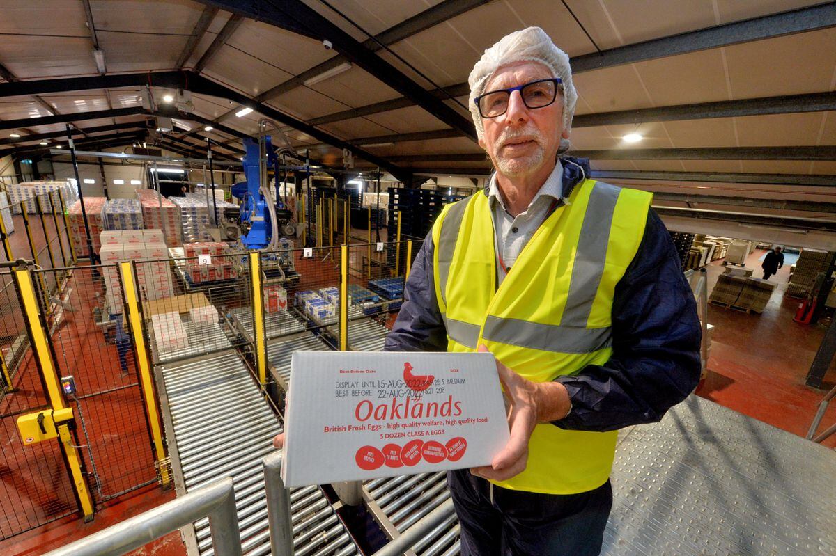 Elwyn Griffiths in the packaging facility