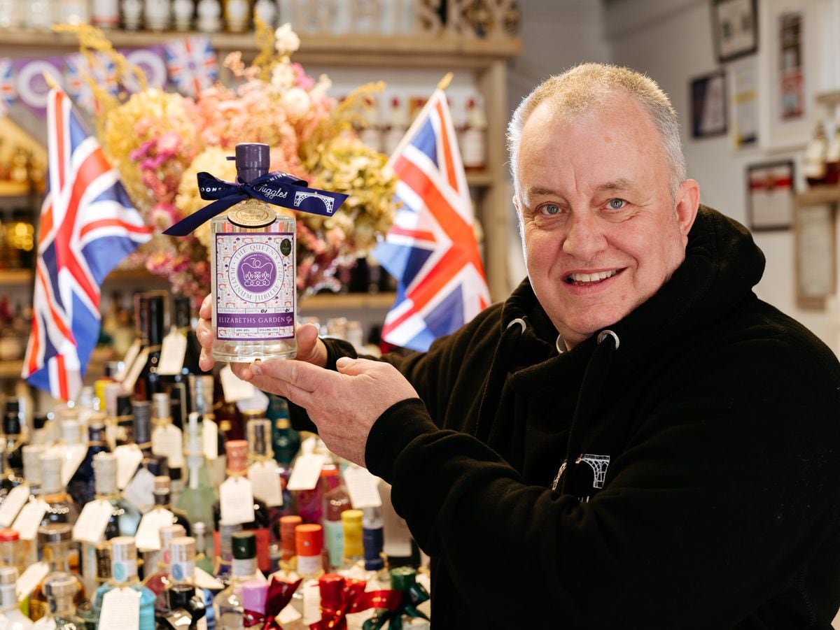 Derek Bownen from Moonshine and Fuggles in Ironbridge, which has released a special gin for the Queen's Jubilee