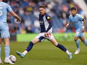 Taylor Gardner-Hickman of West Bromwich Albion looks on during the Sky Bet Championship match between West Bromwich Albion and Coventry City at The Hawthorns on April 23, 2022 in West Bromwich, England. (Photo by Malcolm Couzens - WBA/West Bromwich Albion FC via Getty Images).