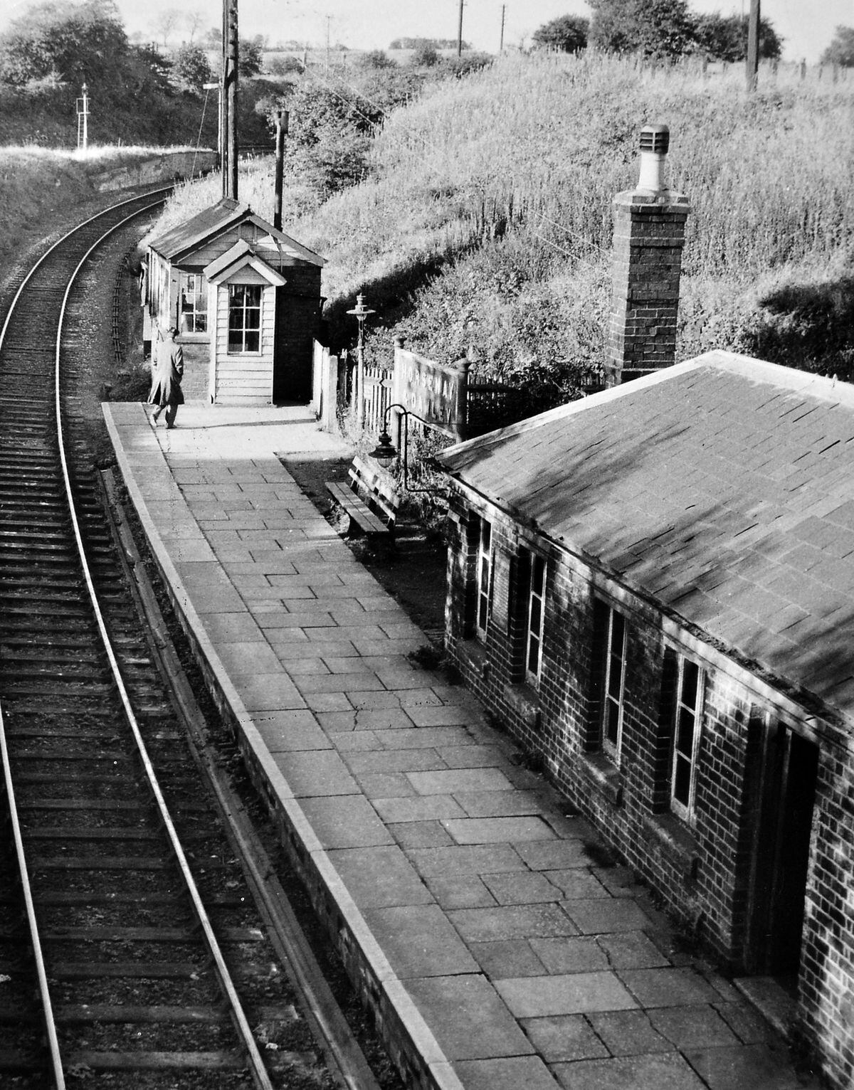 Horsehay & Dawley railway station, photographed in February 1962 - not long before it closed.