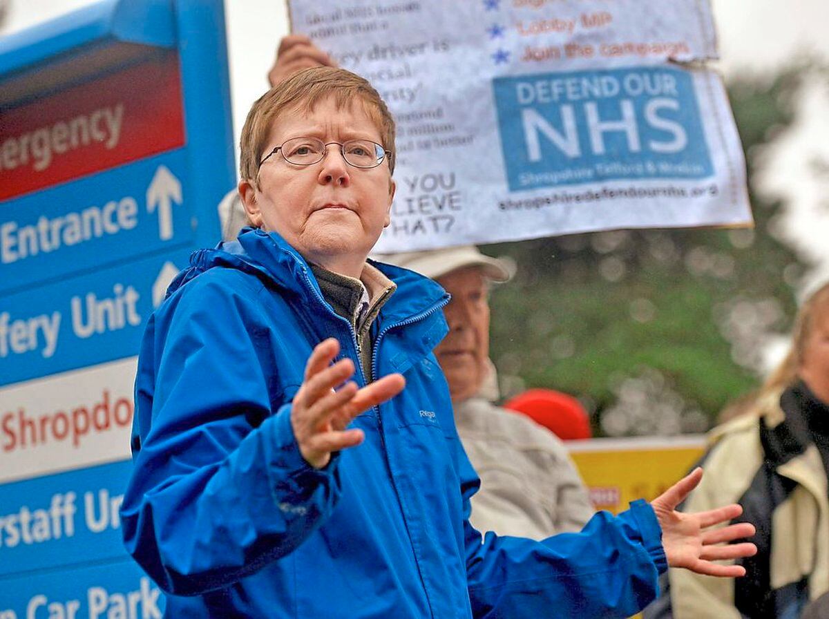 Gill George, chair of Shropshire, Telford & Wrekin Defend Our NHS