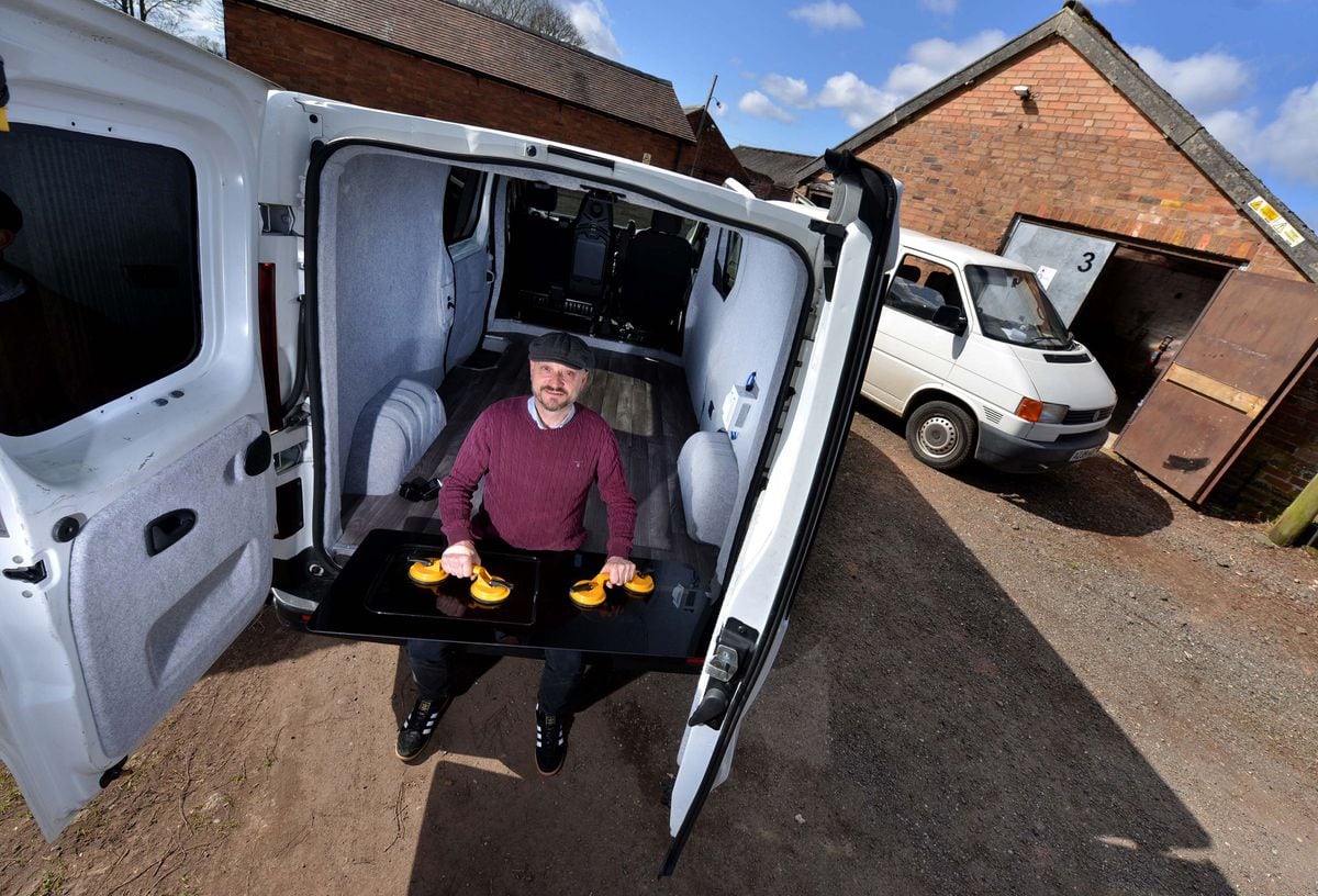 Nick Smith pictured with one of the vans he is converting