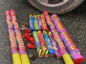 The remnants of the fireworks were disposed of after the incident