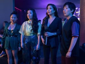 Joy Ride: Stephanie Hsu as Kat, Sherry Cola as Lolo, Ashley Park as Audrey and Sabrina Wu as Deadeye