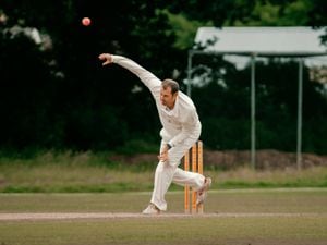 SOUTH COPYRIGHT SHROPSHIRE STAR JAMIE RICKETTS 14/07/2019 - Senior Slam T20 Cricket - Worfield Cricket Club (batting) vs Quatt Cricket Club (fielding) at Ludlow Cricket Club. In Picture: Craig Jones bowling for Quatt...