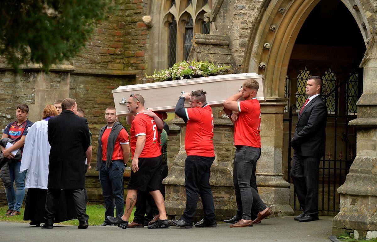 Hundreds of people turned out for Dylan's funeral