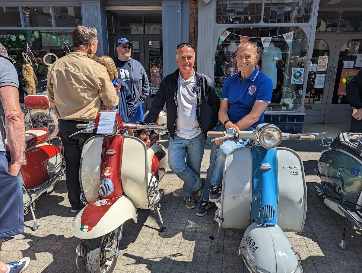 Friends Mike Jones and Jerry Kurek from Shrewsbury turned out with their scooters for the day