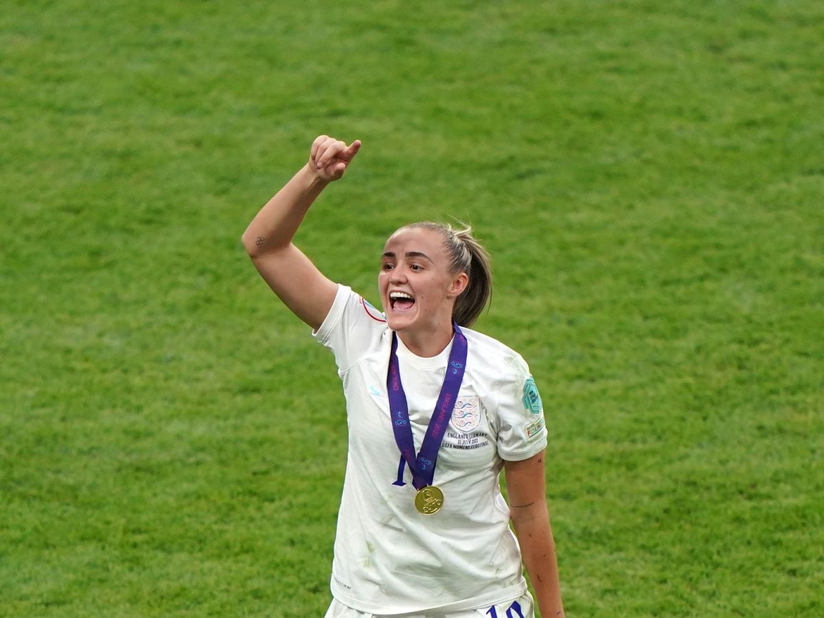 England’s Georgia Stanway celebrates winning the UEFA Women’s Euro 2022 final at Wembley