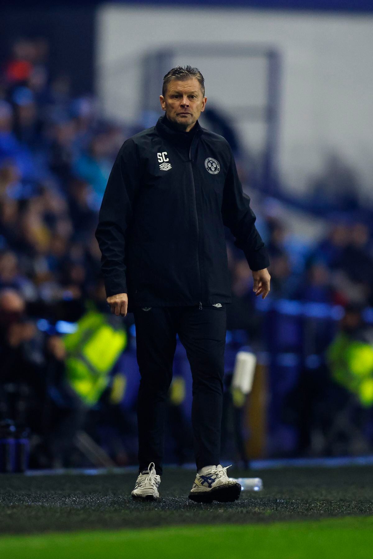 Steve Cotterill during Shrewsbury Town's 1-0 defeat at Sheffield Wednesday (AMA)