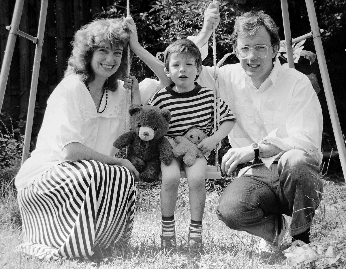 The Peachey family of Bayston Hill, who were in effect the founders of Hope House children's respite hospice. Pictured are Caroline and Roger, and son James. 