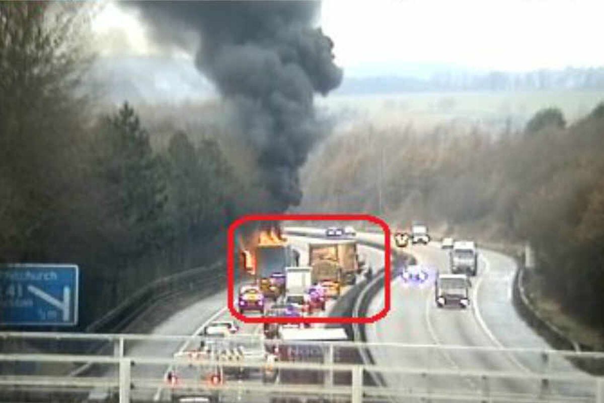 M54 delays: Lorry blaze blocks Shropshire-bound traffic