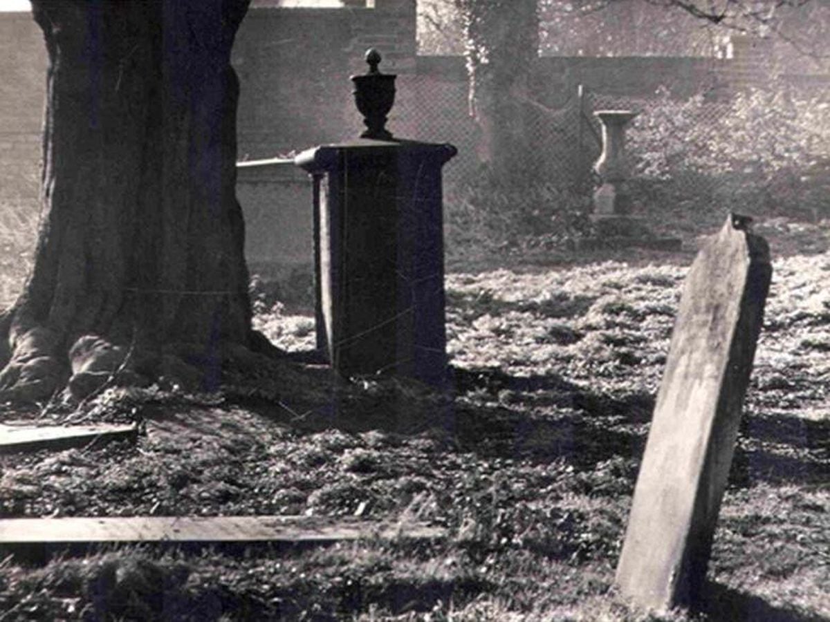 John Hazeldine's grave before it was demolished and moved