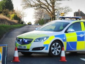 Motorcyclist dies in crash which blocks busy road near Shropshire border