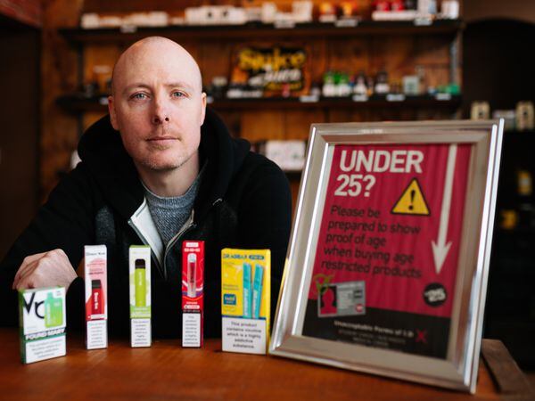 Thomas Peach, owner of Sluice Juice in Newport, is heartbroken by the number of young people vaping