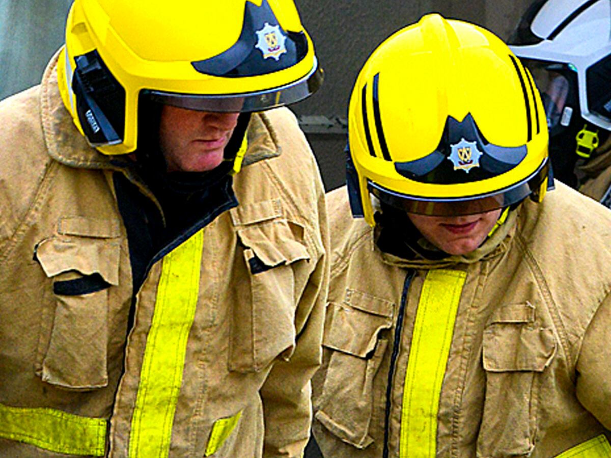 A fire crew from Church Stretton tackled the blaze