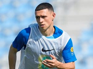 England’s Phil Foden in training