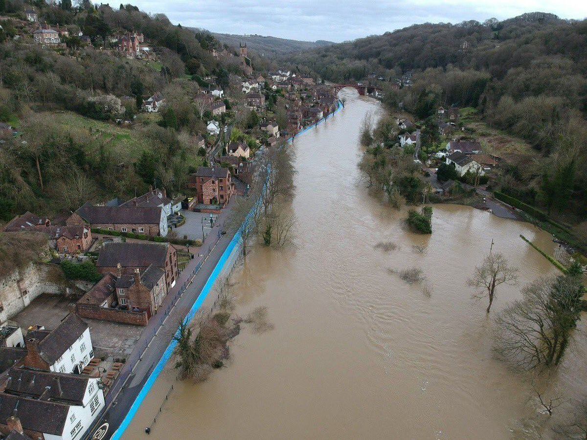 Aerial photos show the scene in Ironbridge on Tuesday. Photo: @Fatheadchris