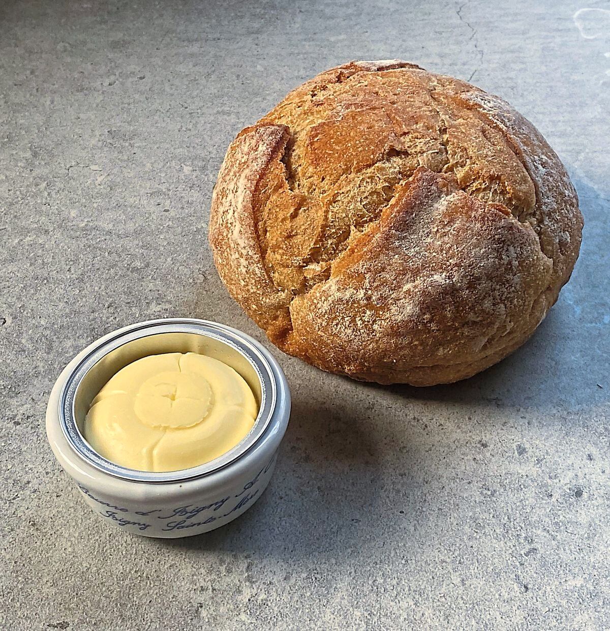 Delicious sourdough with French butter