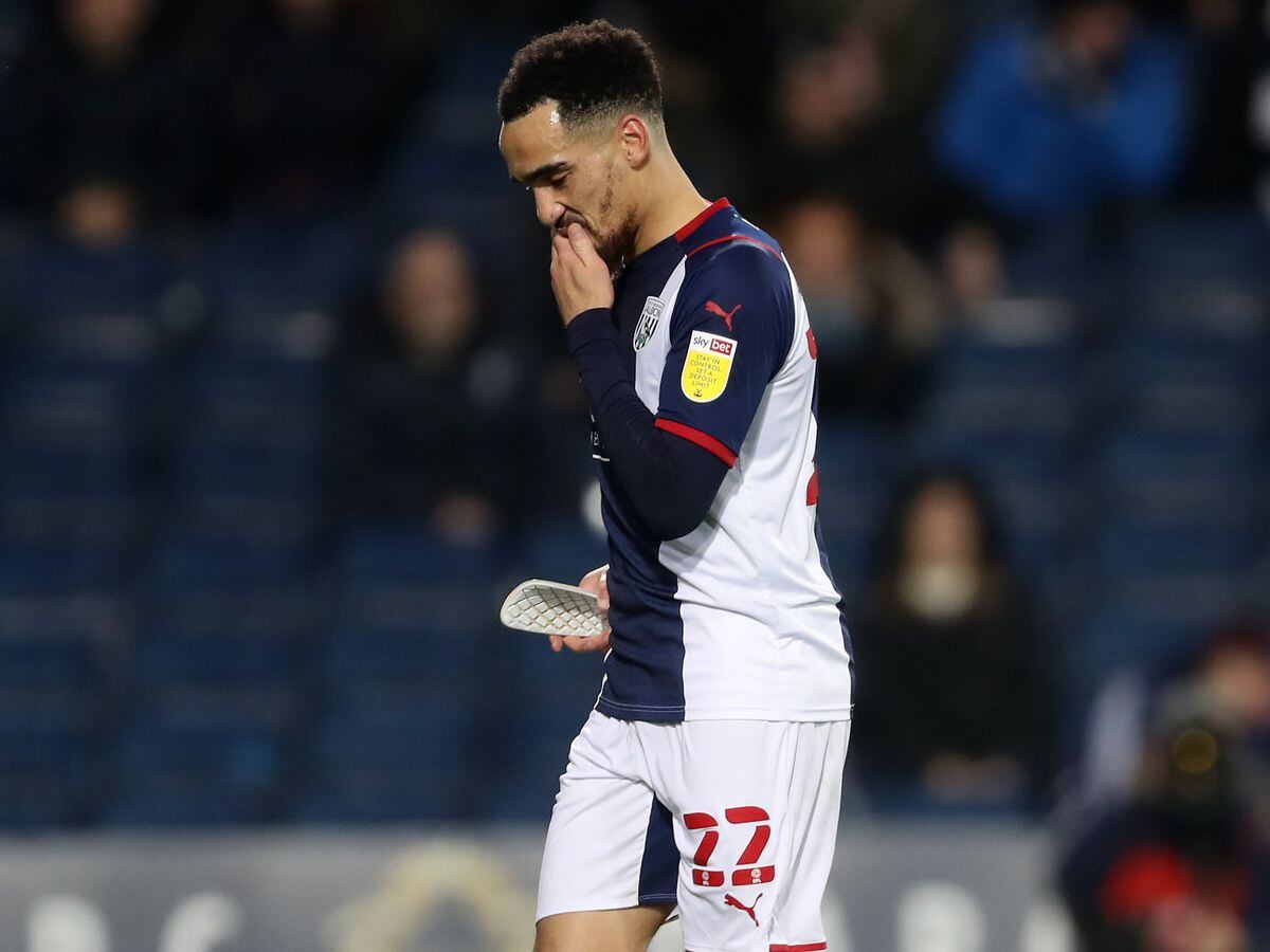 Kean Bryan of West Bromwich Albion is forced off after sustaining an injury during the Sky Bet Championship match between West Bromwich Albion and Hull City. (Photo by Adam Fradgley/West Bromwich Albion FC via Getty Images).