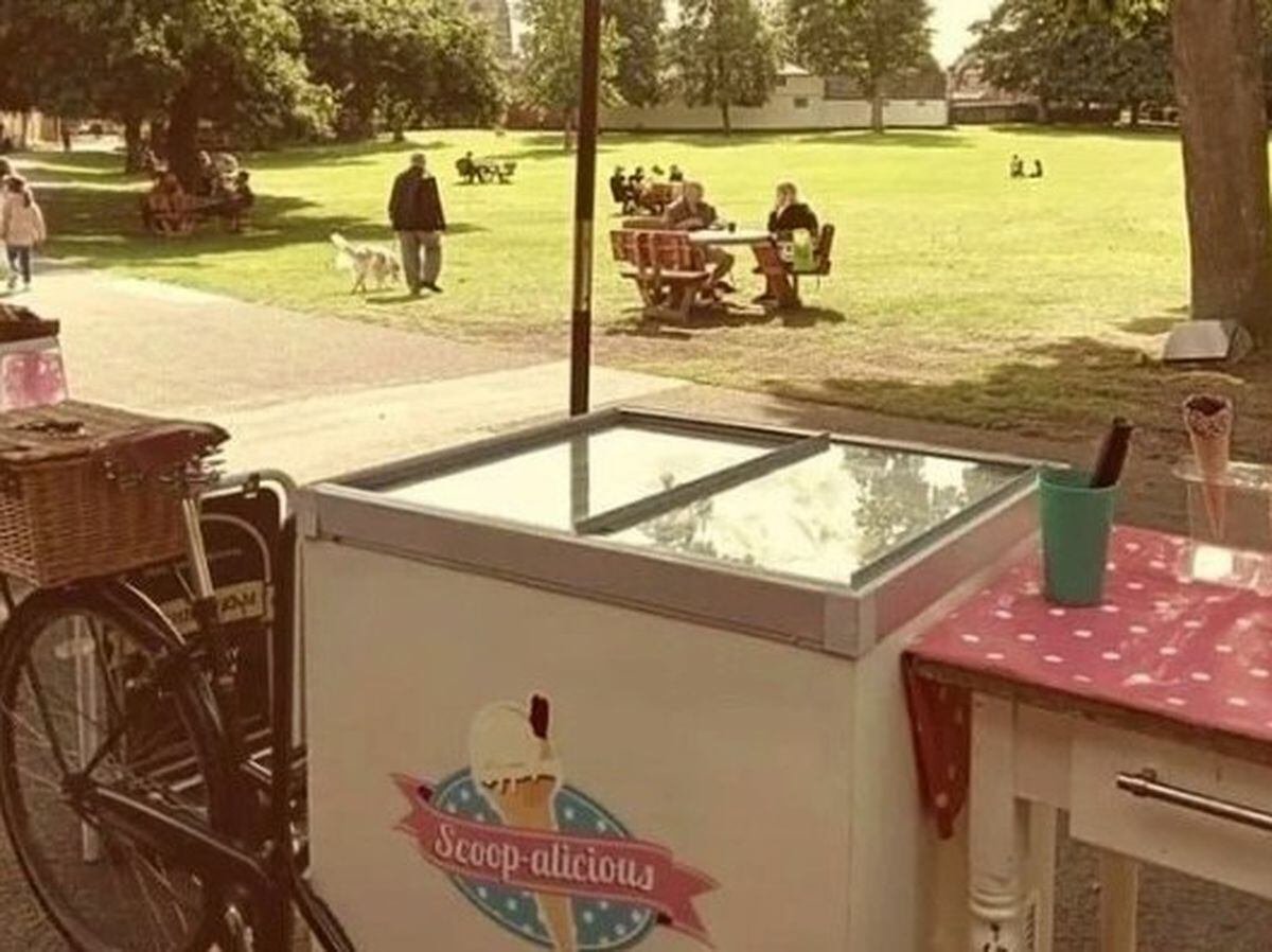 The Scoopalicious stand in Cae Glas Park