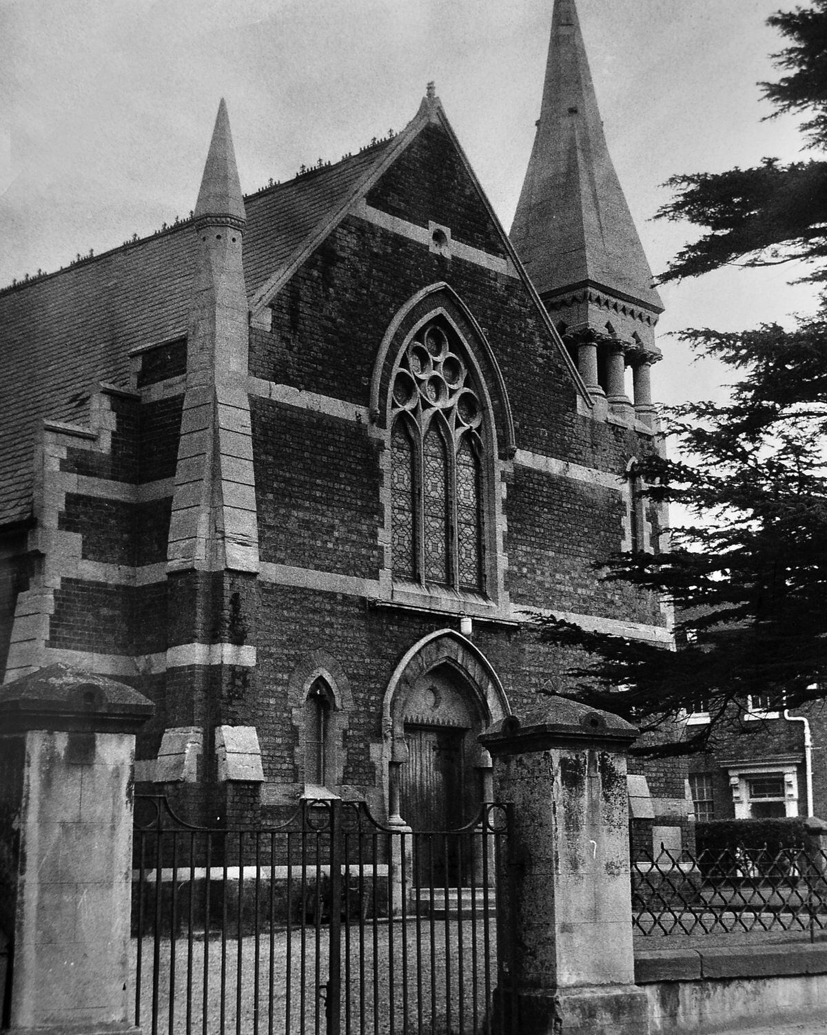 The old Methodist Church off Shrewsbury Road photographed in April 1966. The building is long gone, having been demolished in the 1980s after a violent wind caused irreparable damage